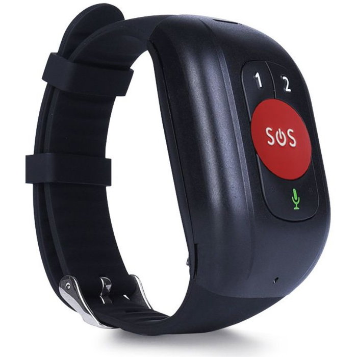 Leotec Senior Smart Band 4G Pulsera Inteligente con GPS, Llamadas 4G, Monitor Cardiaco y Podómetro para Mayores - Roja y Negra - Ref. LESB01R